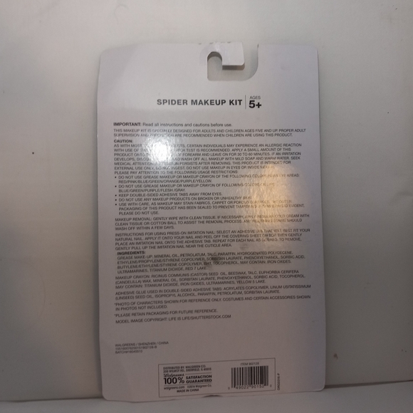 NIB Spooky Spider Makeup Kit Includes (Stencils, Makeup, Press On Nails) - Picture 4 of 4